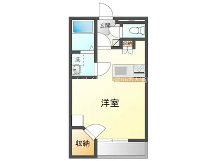 レオパレスサードなわて(1K/2階)の間取り写真