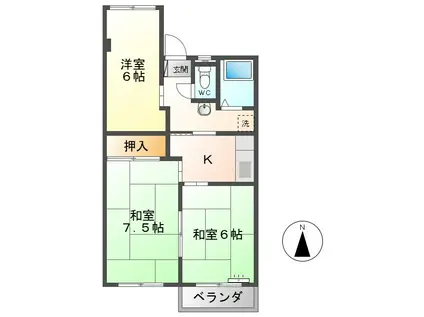 ライオンズマンション(3K/3階)の間取り写真