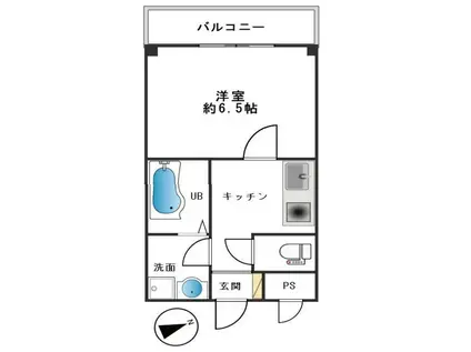 APEX姫路(1K/3階)の間取り写真