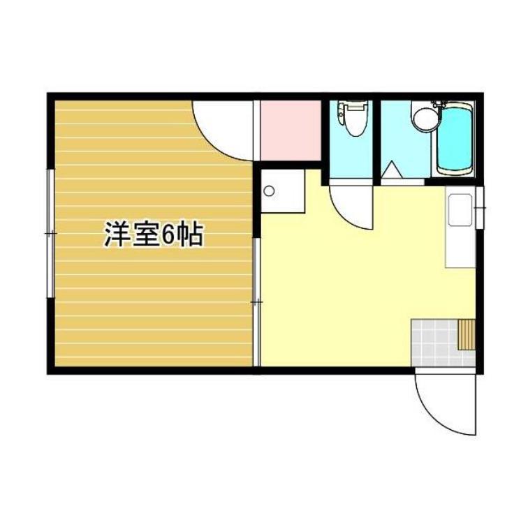 遠山ハイツII(1DK/2階)の間取り写真