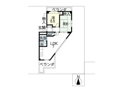 BIRTH30(2LDK/6階)の間取り写真