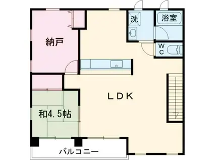 コウジィコートII番館(1SLDK/2階)の間取り写真