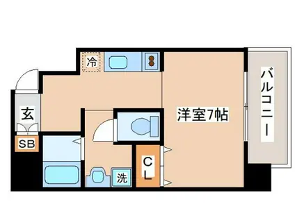 ラ・ウェゾン塚本通(1K/6階)の間取り写真