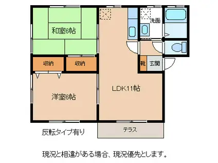 さくらハイツ(2LDK/1階)の間取り写真