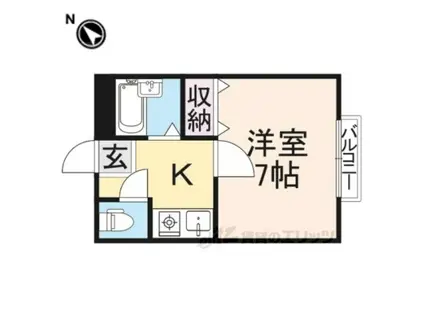 プロミネンスNK(1K/2階)の間取り写真