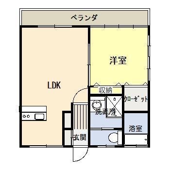 第二MT恒久ビル(1LDK/1階)の間取り写真