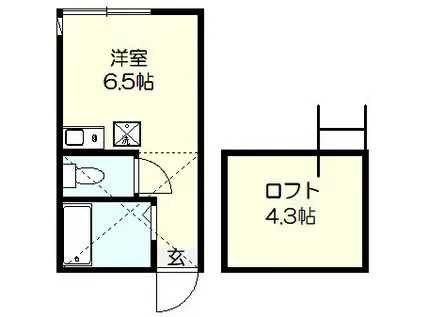 ユナイト横浜ニッコリオ(ワンルーム/1階)の間取り写真