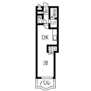 ドムス本山(ワンルーム/1階)の間取り写真