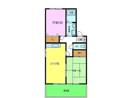 ニューライフ(2LDK/1階)の間取り写真