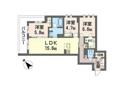 グレースキングダム(3LDK/2階)の間取り写真