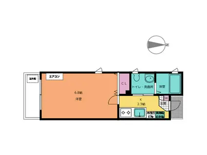 GLORIETTEII(1K/1階)の間取り写真