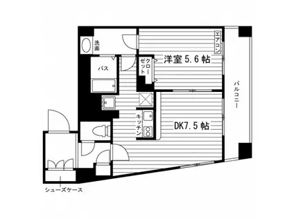 ルネサンス上板橋(1LDK/5階)の間取り写真