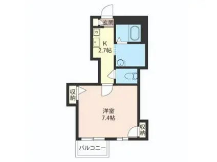 メゾンJJ(1K/2階)の間取り写真