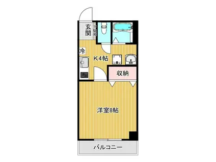 シンシアハイツ神山(1K/3階)の間取り写真