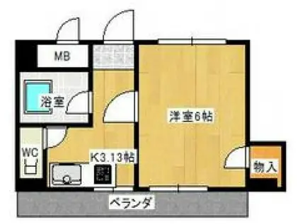 RYOSO BLD(1K/2階)の間取り写真