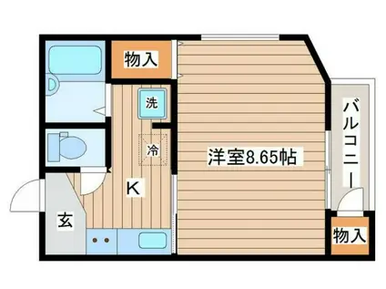 ノースキャピタル(1K/1階)の間取り写真