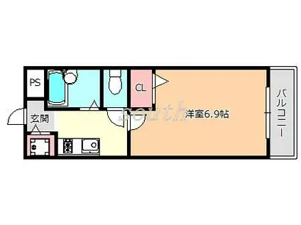 リバーサイド金岡II番館(1K/2階)の間取り写真