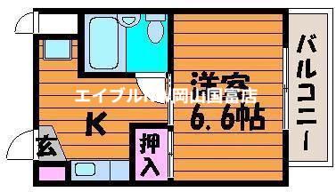 リアライズ門田屋敷(1K/3階)の間取り写真