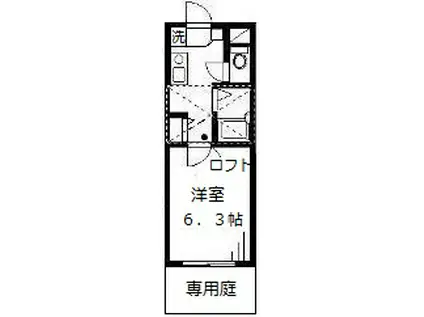 DOMECASA杉田(1K/1階)の間取り写真