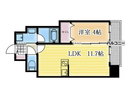 エルミタージュ桜山(1LDK/4階)の間取り写真