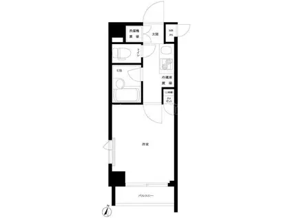 ルーブル武蔵小杉参番館(1K/3階)の間取り写真