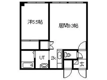 ルチア116(1LDK/3階)の間取り写真