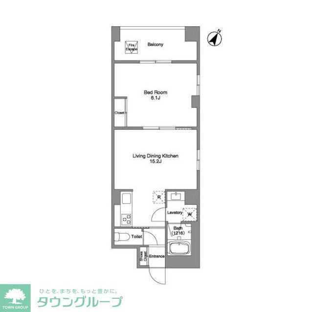 BPRレジデンス練馬富士見台(1LDK/2階)の間取り写真
