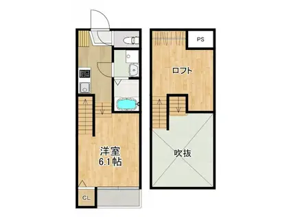 MODERN PALAZZO 諫早KAIZU A(1SK/1階)の間取り写真