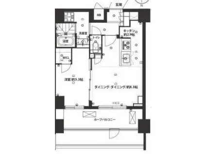 マキシヴ江北アレグリアコート(1LDK/6階)の間取り写真