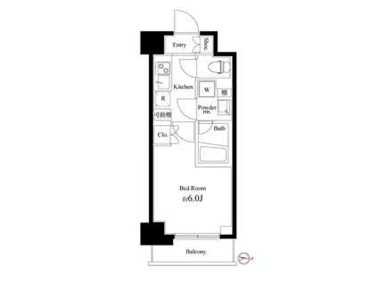 ハーモニーレジデンス武蔵小杉002(1K/5階)の間取り写真