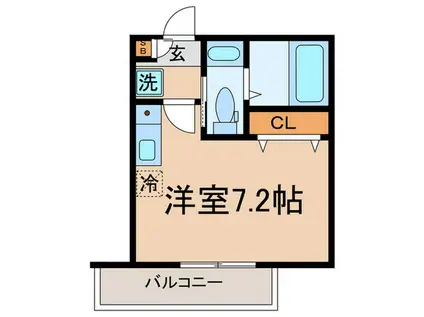 WINDWARD YAKO(ワンルーム/1階)の間取り写真