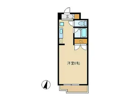 TOP矢部第一(ワンルーム/8階)の間取り写真