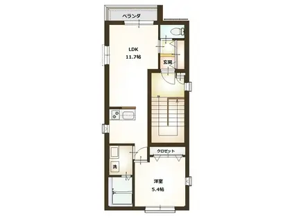 AIAI MAISON(1LDK/3階)の間取り写真