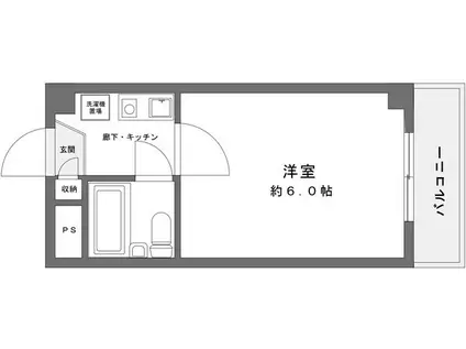 エタニティ川崎(1K/5階)の間取り写真
