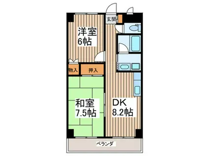 セントヒルズ(2DK/3階)の間取り写真