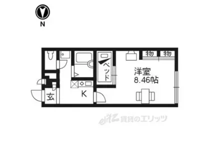 レオパレス 川口東扇(1K/1階)の間取り写真
