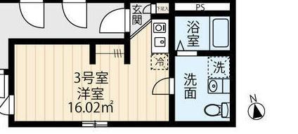 フィオーレ金町(ワンルーム/1階)の間取り写真