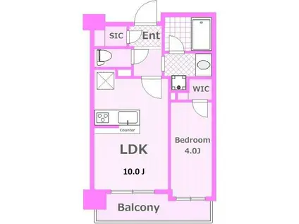 グローベル ザ・スイート横浜プレミア(1LDK/7階)の間取り写真