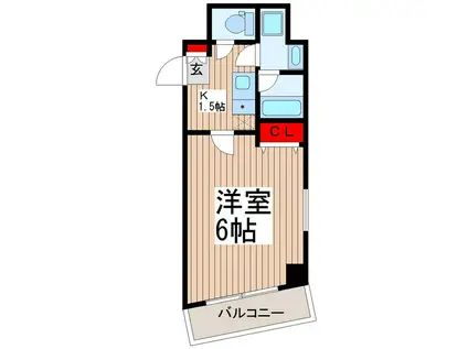 第参みずほ館(1K/5階)の間取り写真