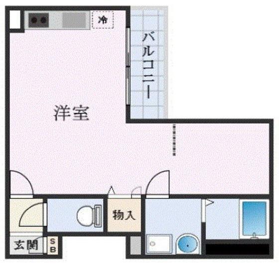 BRANCHE宇品(ワンルーム/4階)の間取り写真