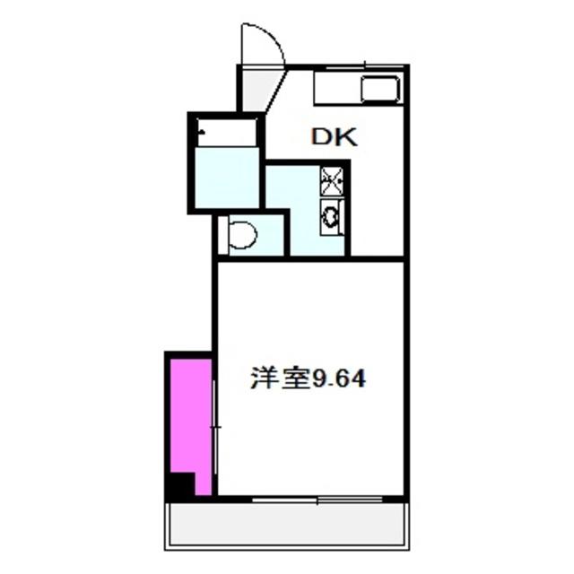 シャトー中島別館(1LDK/3階)の間取り写真