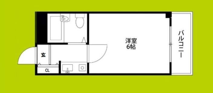 ロイヤルハイツ住吉(1K/3階)の間取り写真