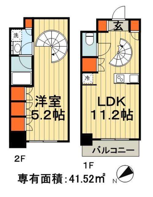 SEASCAPE千葉みなと(1LDK/10階)の間取り写真