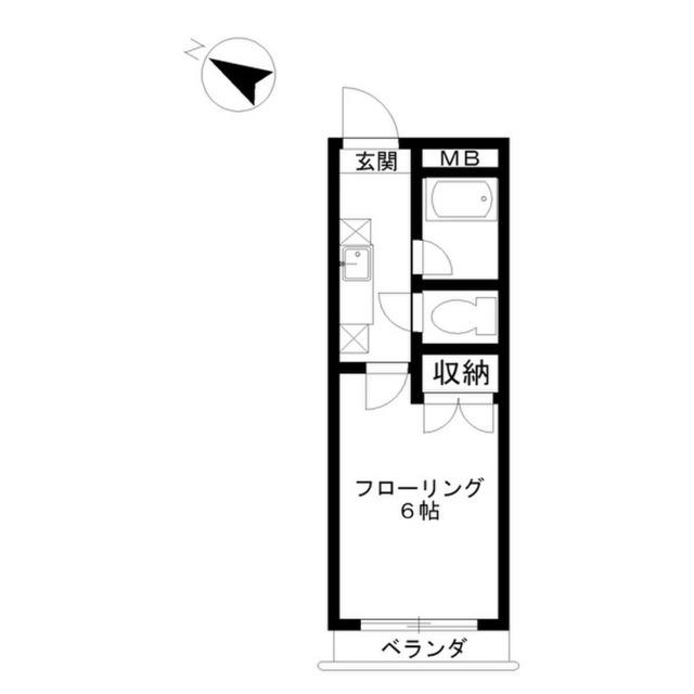 マックス55(1K/2階)の間取り写真