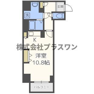 ドゥーエ玉造(ワンルーム/11階)の間取り写真