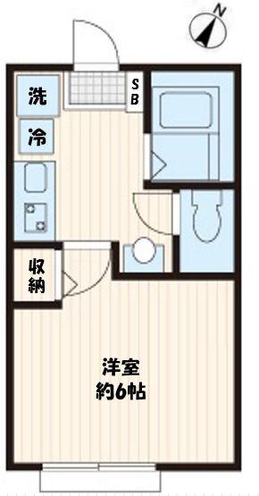 FULLEA千葉中央(1K/1階)の間取り写真