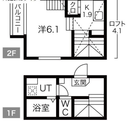 コンフォータブル本陣(1K/1階)の間取り写真