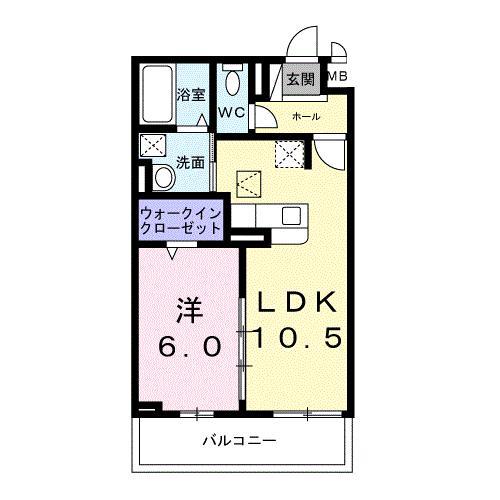 メゾンSG(1LDK/1階)の間取り写真