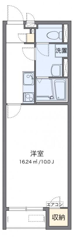 クレイノもみじIV(1K/1階)の間取り写真