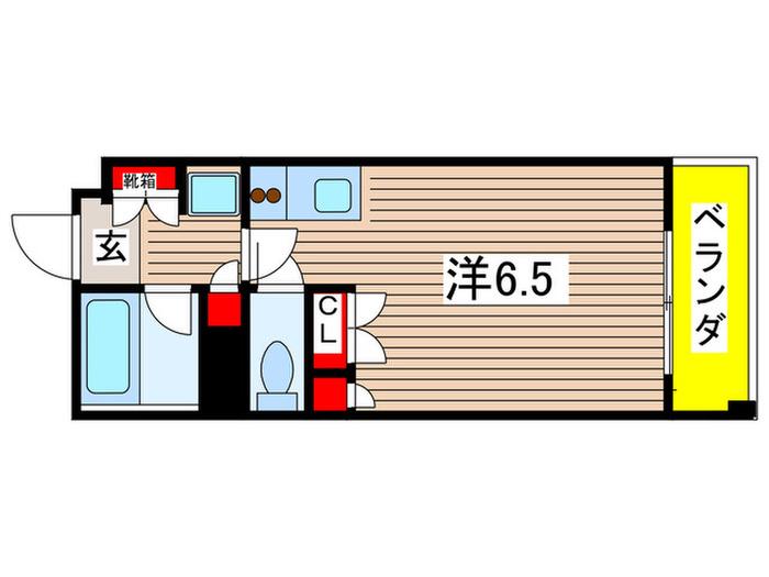 プロスペクト森下(ワンルーム/2階)の間取り写真
